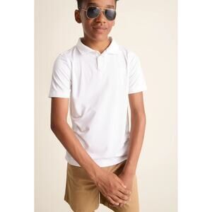 NWT Chubbies Youth Kid Boy White Polo Shirt The Vanna Golf‎ Athletic